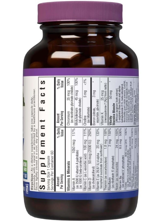 Bluebonnet Men's 40+ Whole Food-Based Multivitamin Capsules - Image 2