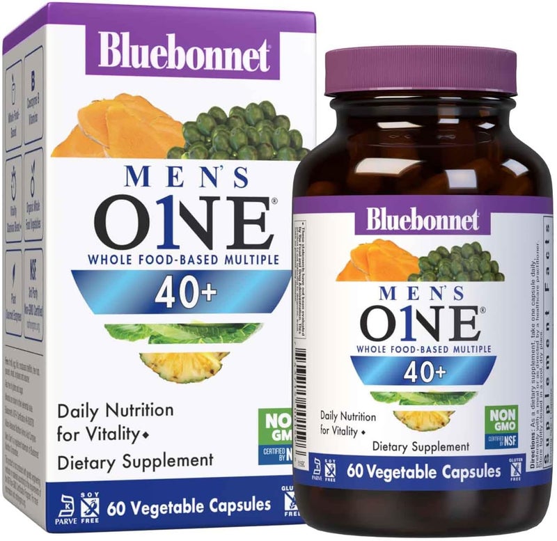 Bluebonnet Men's 40+ Whole Food-Based Multivitamin Capsules - Image 1