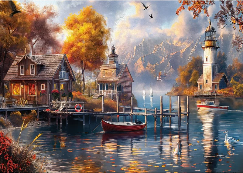 Anatolian 1500 Piece Puzzle / Autumn at the Lake - Code 4581