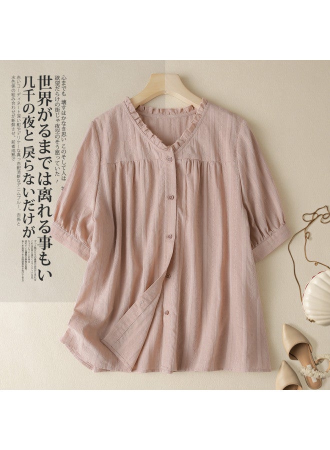 XINYANG قميص صيفي أنيق للشباب ذو أكمام قصيرة 2025 للنساء - تصميم فضفاض بحجم زائد لتنسيق الجسم - Image 2