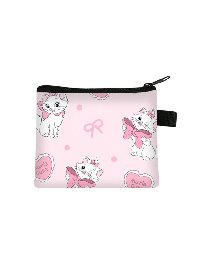 New Mary Cat Coin Purse Cute Mini Storage Pouch Children's Short-style Portable Key Card Holder