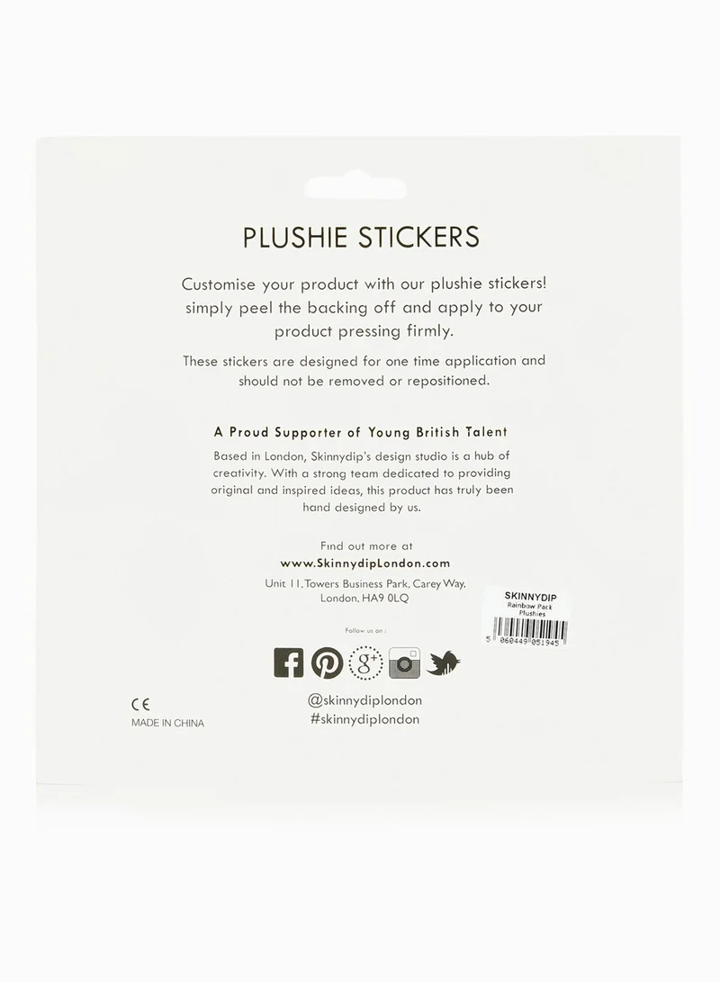 Skinnydip London Rainbow Plushie Stickers