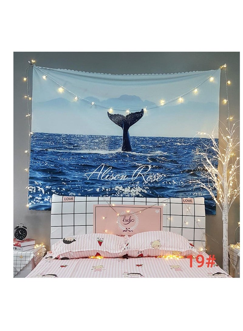 Room Wallpaper Decoration Anime Tapestry Abstract Wall Cloth Hanging Girl Bedroom  wall mounted Cute Decor with light  - Image 1