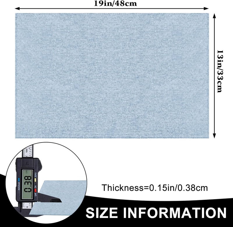 LANDVIEW Cloth Placemats Set of 6, Cotton Linen Blend Machine Washable Durable Linen Table Mats, Heat Resistant Placemats Wrinkle Free Place Mats for Dining Table, Easy to Clean (Light Blue, 6) - Image 5