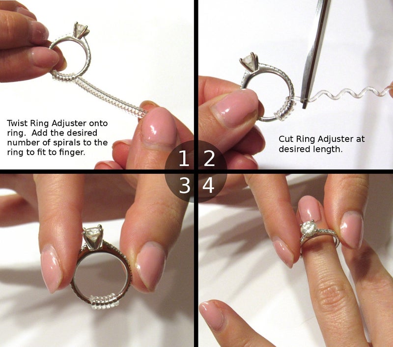 Captain O-Ring Easy Ring Adjusters - Quickly fit The size of your ring/band (3 sizes included) - Invisible Silicone Ring Sizers, Resizers for Loose Rings for Women and Men - Image 2