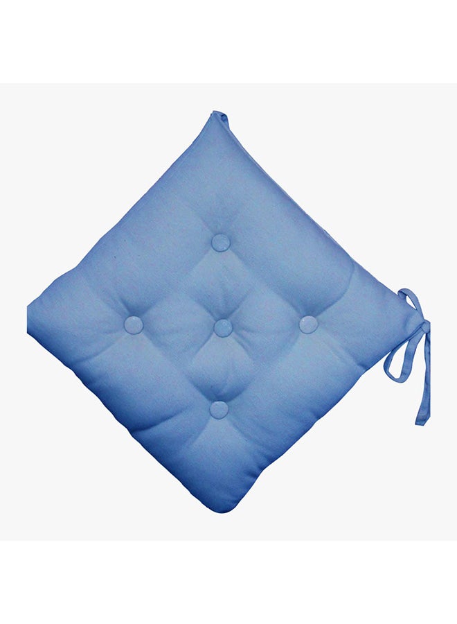 DANUBE HOME Danube Home Ayaana Chair Pad 400GM Polyester Canvas Dyed Soft Chair Seat Pads Comfortable Chairpad Cushions For Indoor Outdoor Garden Patio Kitchen Office Chairs Dining L 40 x W 40 cm-Light Blue 