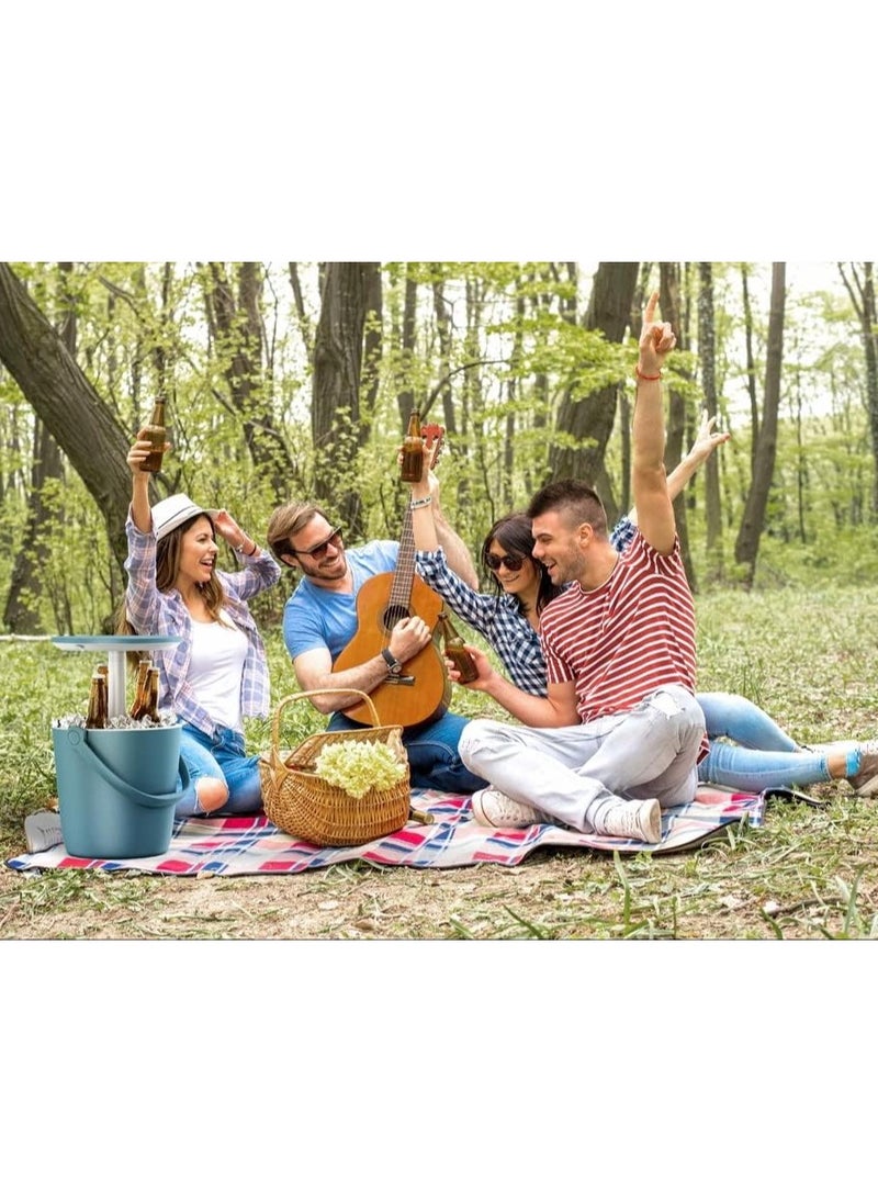 Keter - Keter Cooler GoBar Ocean Blue: 2-in-1 Beverage Cooler and Weather-Resistant Serving Table - Image 1