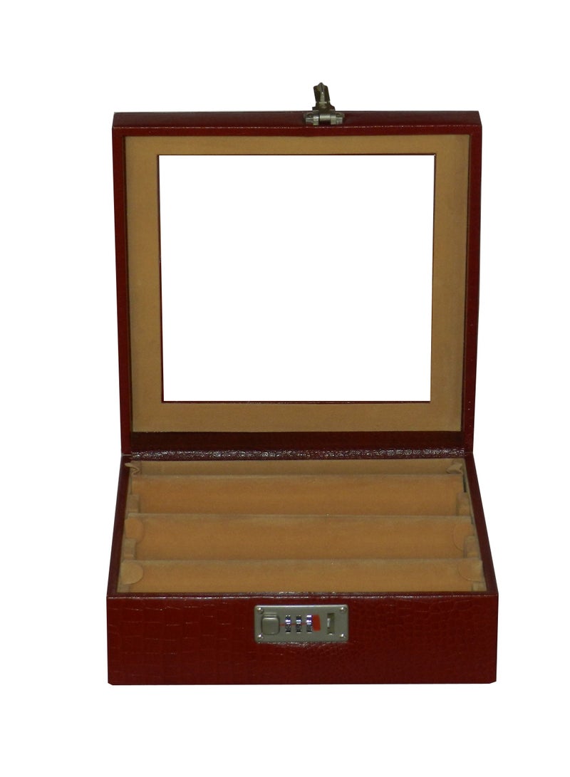 LAVERI LEATHER Laveri Genuine Leather Bracelet Jewelry Box with 3 Removable Rolls - Holder Stores Bracelets, Bangles & Watches Bangle Vanity Box REMOVABLE Vanity Box Removable Vanity Box  - Image 1
