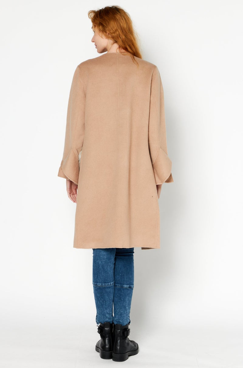 VERO MODA Women Regular Fit Textured Trench Coat, Tan  - Image 3