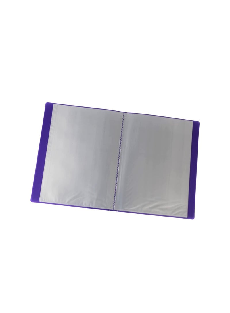 MAXI DISPLAY BOOK 40 POCKET PURPLE WITH CLEAR POCKETS - Image 2