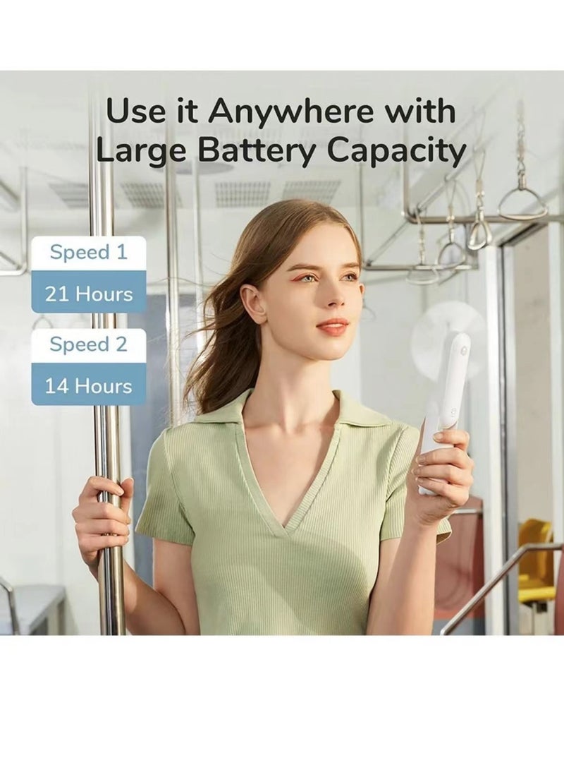 Loquat Mini 3 IN 1 Handheld Fan Portable Small Pocket Fan USB Rechargeable Fan with Power Bank Flashlight Feature for Makeup Outdoor (Pack of 1) - Image 4