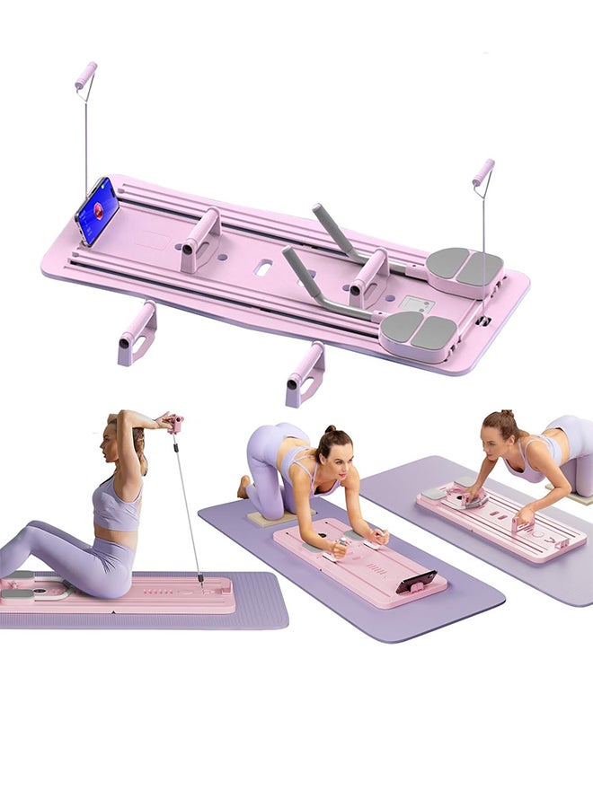 Max Strength Multifunctional Portable Abdominal Workout Board Plank Trainer Pilates (Pink) - Image 1