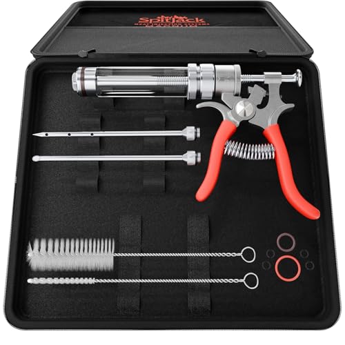 SpitJack Magnum Meat Injector. Food Flavor Injection Syringe for Smoked BBQ Marinades and Meat Seasoning. 2 Needles for Pork Butt, Beef Brisket, Turkey Breast. 50ml Capacity. Made in The USA. - Image 5