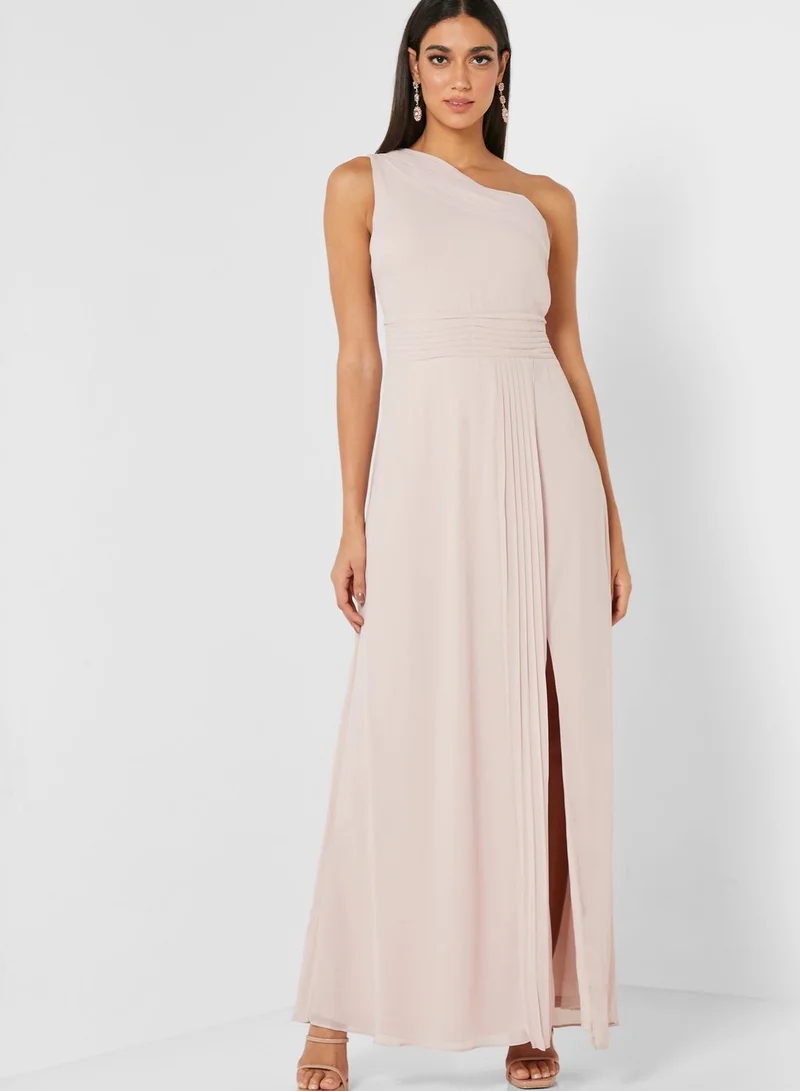 TFNC Front Split One Sleeve Dress