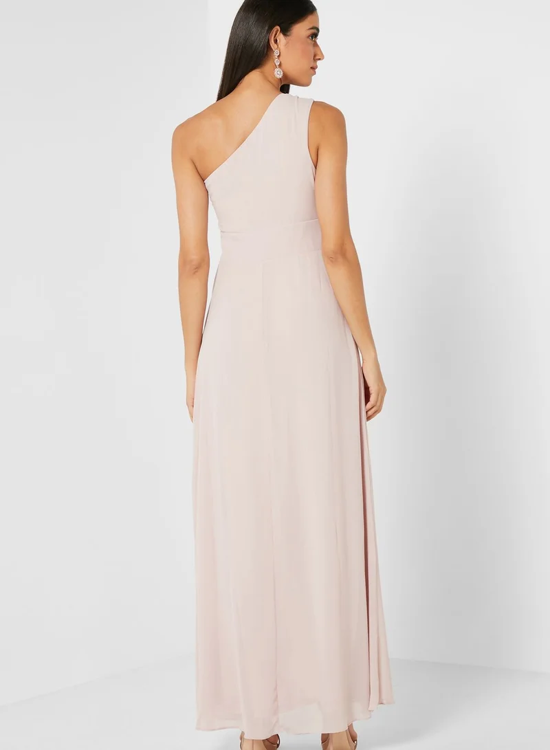 TFNC Front Split One Sleeve Dress
