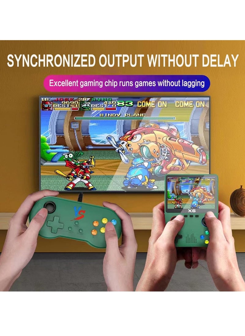 TIGER - Handheld Retro Gaming Console with 32G TF Card – 10000 Built-in Games, 11 Emulators Supported, 3.5-inch IPS OCA Full Lamination Colour Screen, Portable Gaming (X6 White) - Image 1
