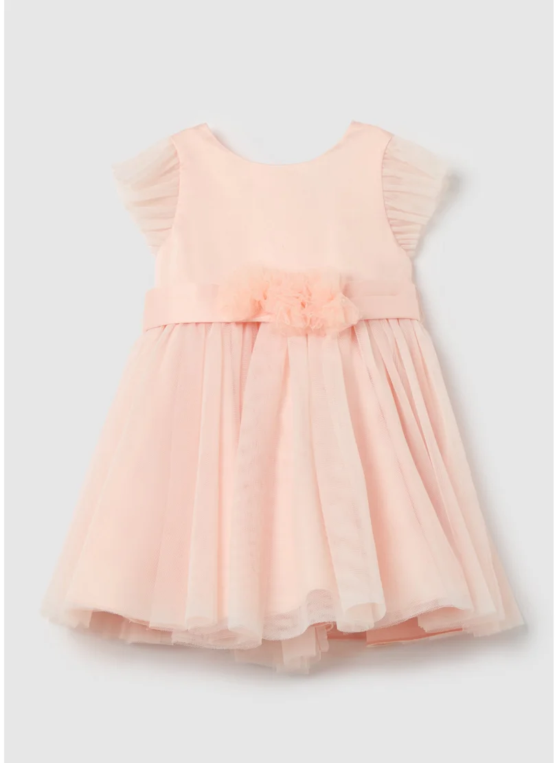 Ovs Tulle Dress With Floral Application