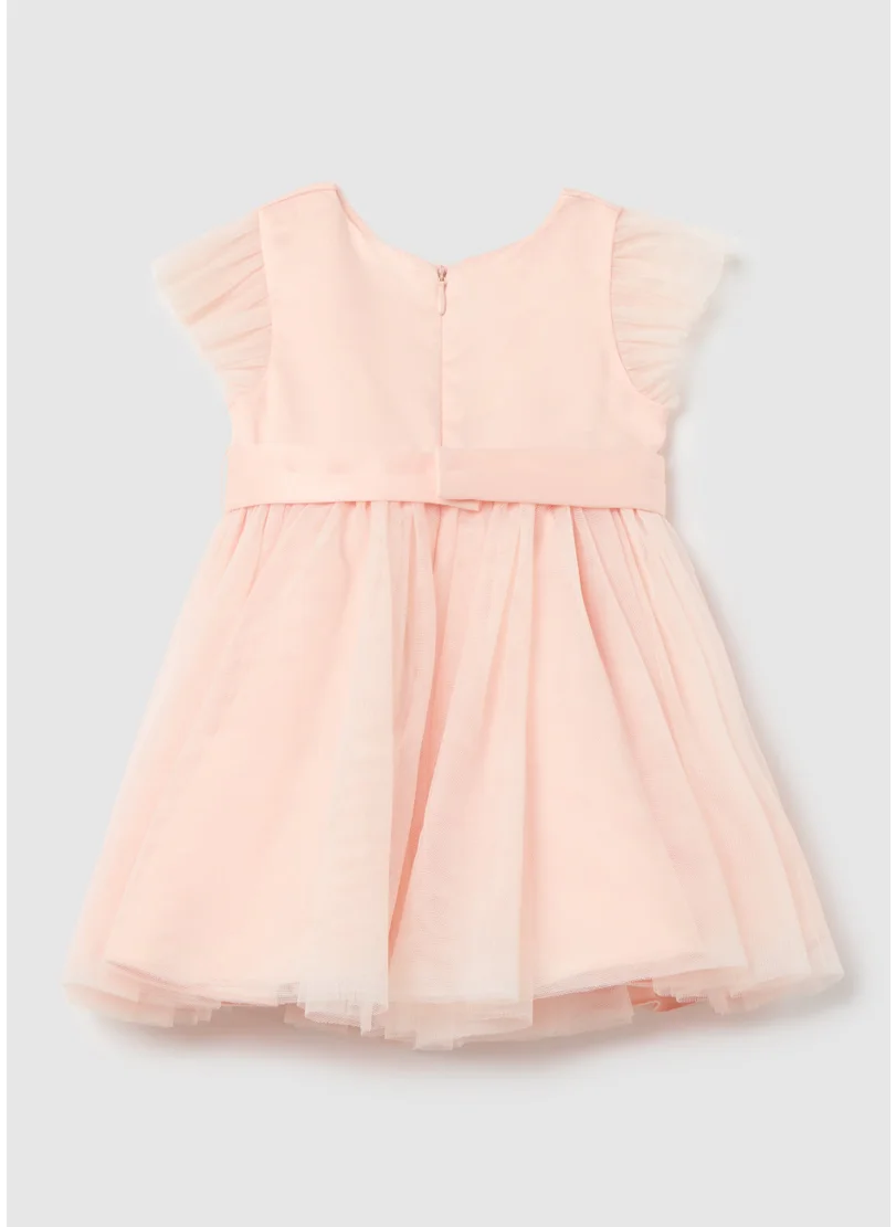 Ovs Tulle Dress With Floral Application