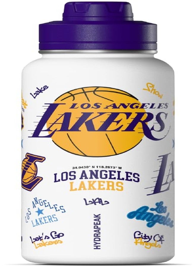 Hydrapeak x NBA Officially Licensed Los Angeles Lakers 32oz Active Water Bottle Chug Lid Stainless Steel Reusable Double Wall Celebrating The City Of Los Angeles - Image 1