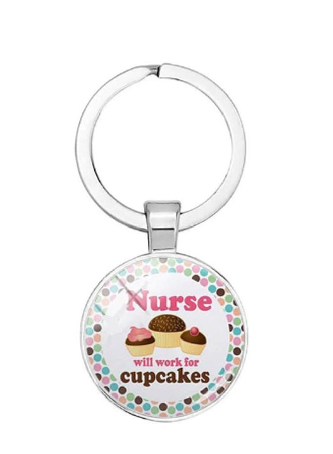 Metal Keychain with Cake Designs - Image 1