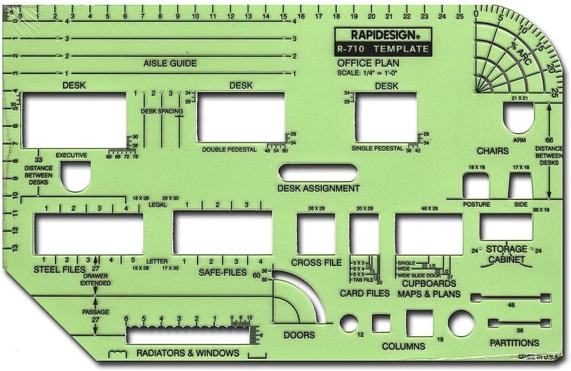 RAPIDESIGN House Furnishings Template, 1/8 Inch = 1 Foot Scale, 1 Each (R714A) - Image 4