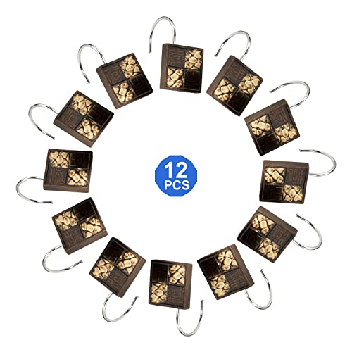 Popular Bath 713176 Shower Curtain Hooks, Zambia Collection, Set of 12, Animal Print/Beige, Chocolate - Image 4