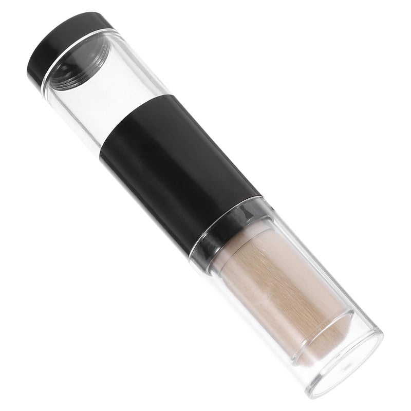 Refillable Powder Foundation Brush Portable Press-style Facial Makeup Brush with Dense Fiber Bristles for Travel and Loose Powder Application - Image 1