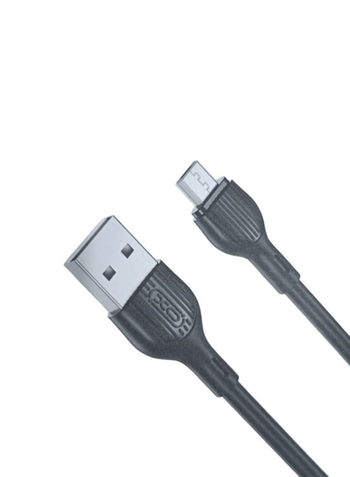 كابل مايكرو USB XO NB200 بطول 1 متر - 2.1 أمبير - أسود