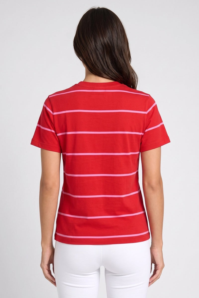 Ellesse Women Sportswear Fit Short Sleeve Outdoor T-Shirt, Red - Image 4