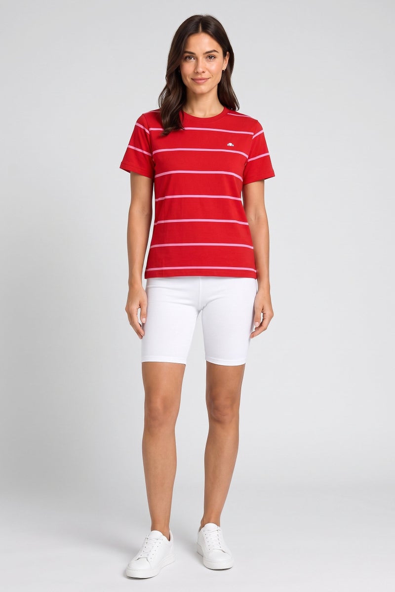 Ellesse Women Sportswear Fit Short Sleeve Outdoor T-Shirt, Red - Image 2