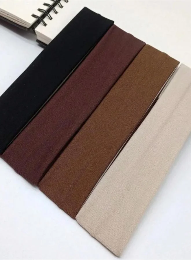 تايك تو Set of 4 - Plain Elasticated Headband
