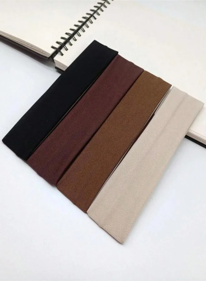 تايك تو Set of 4 - Plain Elasticated Headband