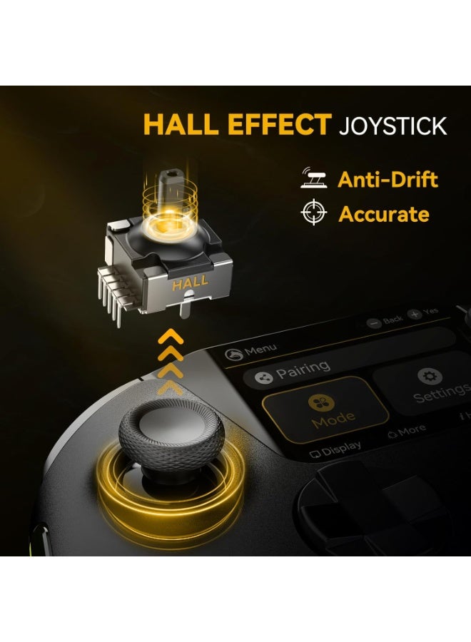 Manba (No Drift) ManbaOne Interactive Screen Wireless Gaming Controller for Switch/PC/iOS/Android,Hall Effect Stick & Trigger,RGB Lighting,Remappable Buttons,1800mAh with Charging Dock - Image 3