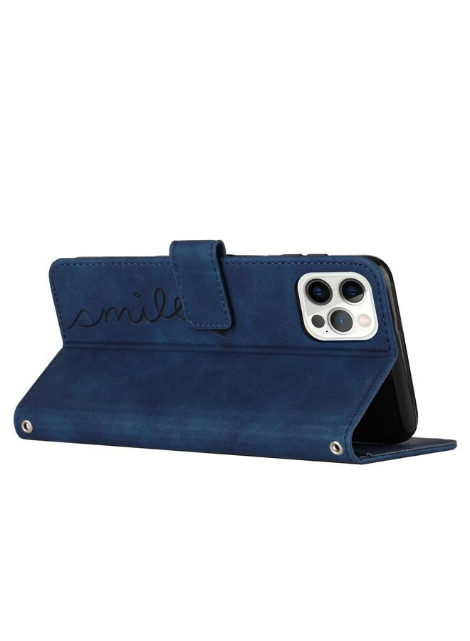 Zaboon Case For iPhone 13 Pro Max Skin Feel Heart Pattern Leather Phone Case - Image 4