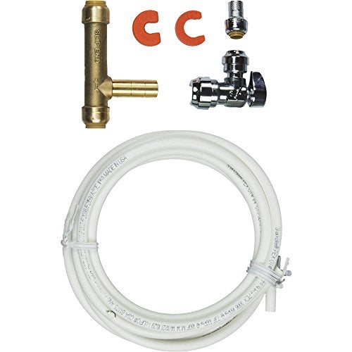 SharkBite Ice Maker Connection Kit, Push to Connect Brass Plumbing Fittings, PEX Pipe, Copper, CPVC, PE-RT, 25024 - Image 1