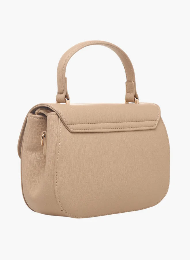 Flora Bella By Shoexpress Women's Textured Satchel Bag with Detachable Strap and Top Handle