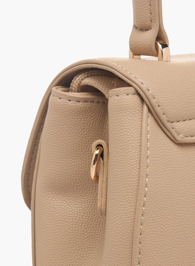 Flora Bella By Shoexpress Women's Textured Satchel Bag with Detachable Strap and Top Handle