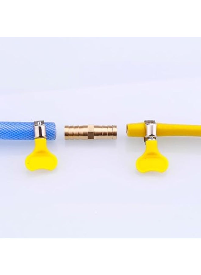 VITION 2 Pack Brass Hose Barb Fitting, 5/16 inch (8mm) Pipe Splicer Joiner Mender Straight Connectors Adapters for Air Fuel Water Oil - Image 4