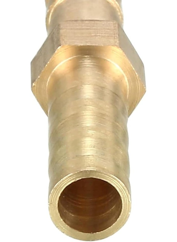 VITION 2 Pack Brass Hose Barb Fitting, 5/16 inch (8mm) Pipe Splicer Joiner Mender Straight Connectors Adapters for Air Fuel Water Oil - Image 3