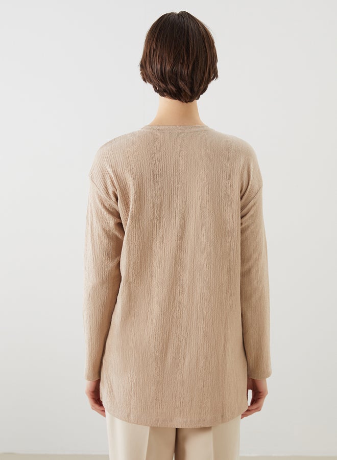 LC WAIKIKI Crew Neck Textured Women's T-Shirt - Image 4
