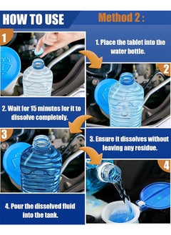 HY 50 Pieces Car Windshield Glass Concentrated Washer Tablets Windshield Washer Fluid Solid Car Effervescent Tablets Glass Solid Wiper Cleaning Tablets for Car Kitchen Window  - Image 5