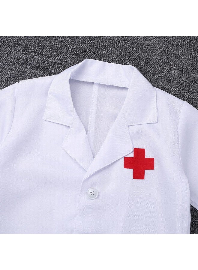 Fancy Dress World Doctor Coat dress for Kids | Doctor dress Costumes for boys & girls | Doctor dress and Stethoscope, Mask, Injection (Set Of 4) 4-5Yrs  - Image 5