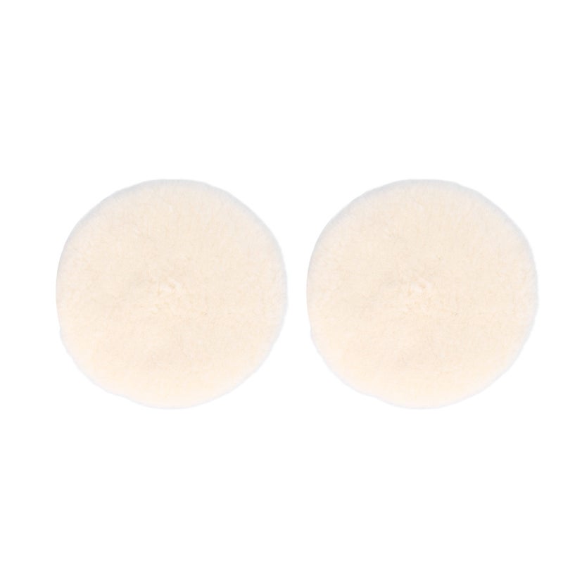 2Pcs Wool Polishing Pads Natural Universal Auto Buffing Pad Car Body Polisher Discs 125mm - Image 1