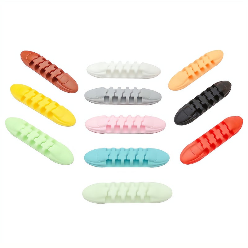 Creative New Seamless Self-Adhesive Desktop Cable Mouse Clip Wire Winder Data Cable Fixer - Image 2
