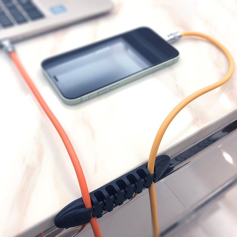 Creative New Seamless Self-Adhesive Desktop Cable Mouse Clip Wire Winder Data Cable Fixer - Image 5