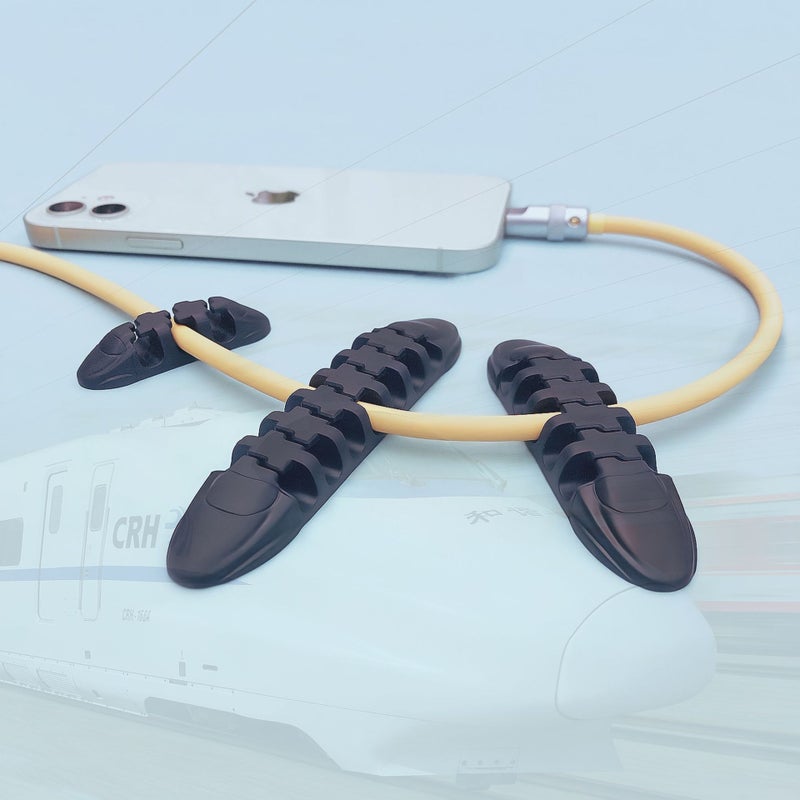 Creative New Seamless Self-Adhesive Desktop Cable Mouse Clip Wire Winder Data Cable Fixer - Image 4