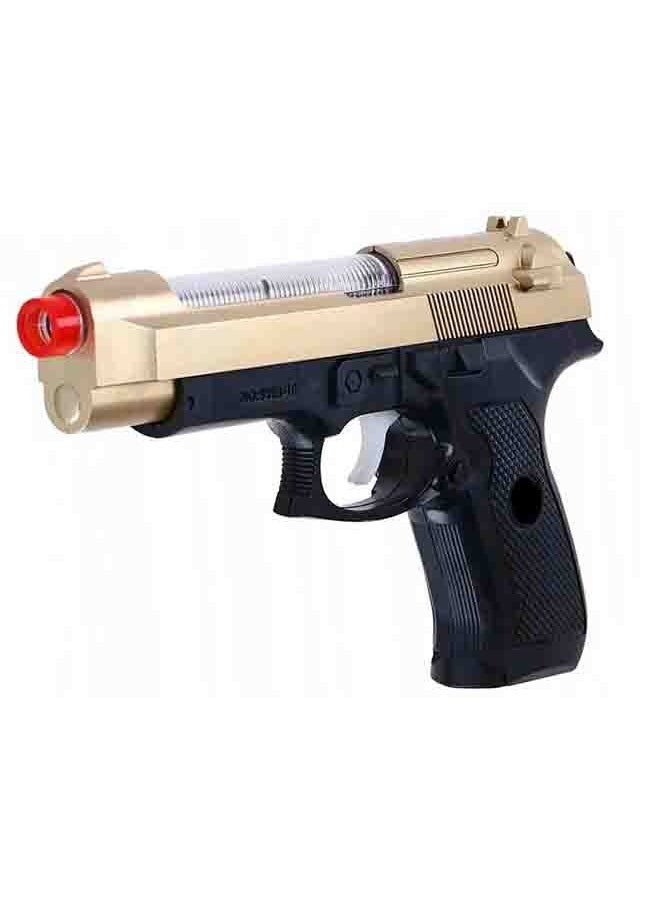 MJ - M9 Pistol Replica Toy Gun with Sounds Lights & Vibration Battery - Image 1