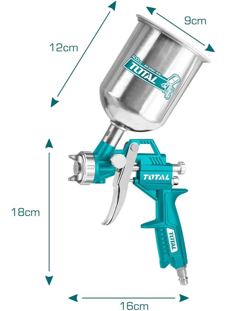 TOTAL Air Spray Gun 400cc, 1.5mm Nozzle, Base Coat Spraying, Multiple Connectors, Operating Pressure 3-4 Bar, for Auto, Industrial, and Home Use - pzsku/ZE33FFEEA1382DB527C0CZ/45/_/1735142152/e81e5336-afde-4f5e-9ea7-d1629d4412a4