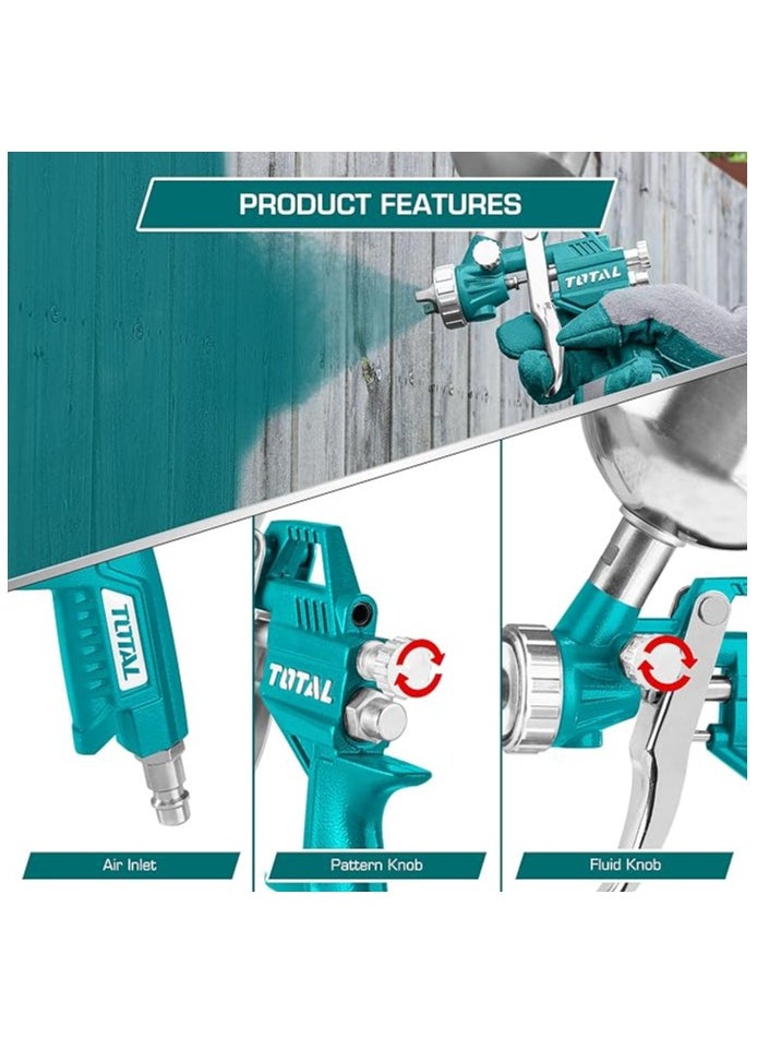 TOTAL Air Spray Gun 400cc, 1.5mm Nozzle, Base Coat Spraying, Multiple Connectors, Operating Pressure 3-4 Bar, for Auto, Industrial, and Home Use - pzsku/ZE33FFEEA1382DB527C0CZ/45/_/1735142243/3aa19459-8b0e-4422-971b-18b93ada7853