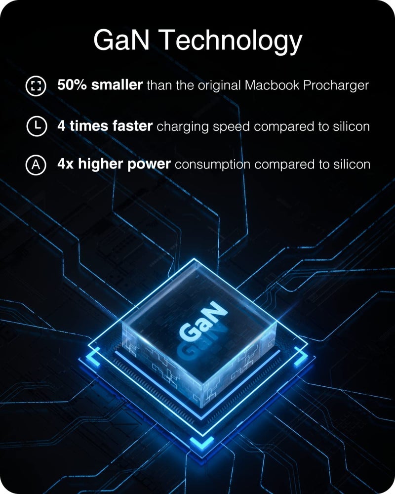 Nekteck شاحن Nekteck 65 واط USB C GaN II مع كابل بطول 6.6 قدم، PD 3.0 PPS [معتمد من USB-IF] شاحن حائط صغير وقابل للطي سريع متوافق مع iPhone15، MacBook Air/Pro، iPad Air/Pro، Galaxy S21/S20 والمزيد. - Image 4